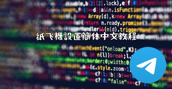 纸飞機設置簡体中文教程