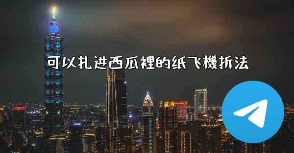 可以扎进西瓜裡的纸飞機折法