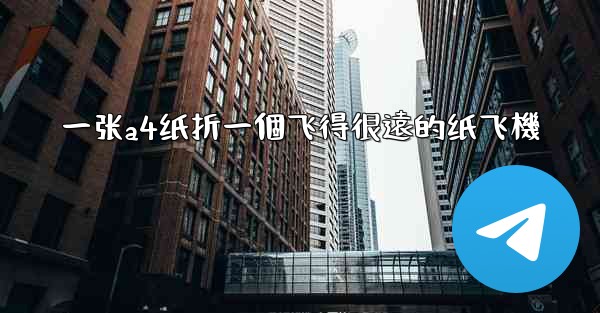 一张a4纸折一個飞得很遠的纸飞機