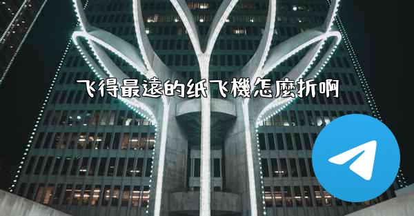 飞得最遠的纸飞機怎麼折啊