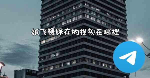 纸飞機保存的视频在哪裡