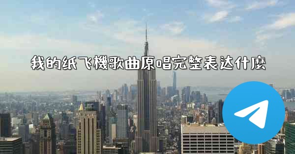 我的纸飞機歌曲原唱完整表达什麼