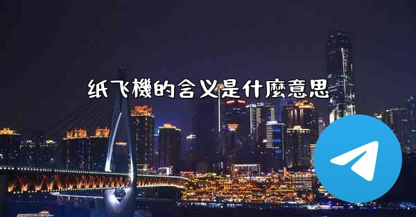 纸飞機的含义是什麼意思