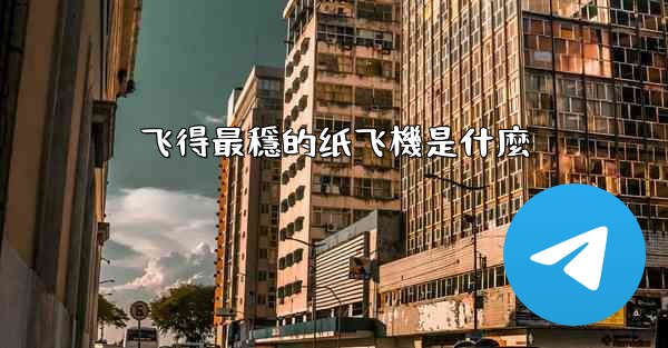 飞得最穩的纸飞機是什麼