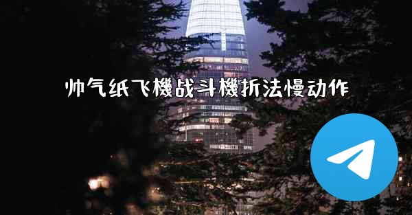 <b>帅气纸飞機战斗機折法慢动作</b>