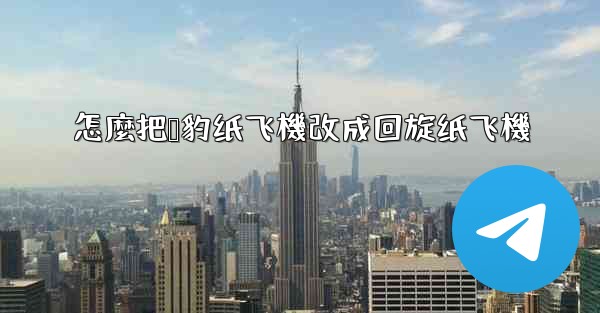 怎麼把猎豹纸飞機改成回旋纸飞機