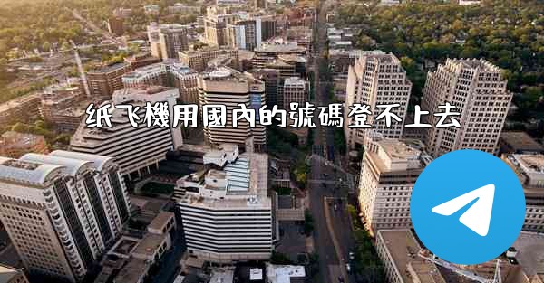 纸飞機用國內的號碼登不上去