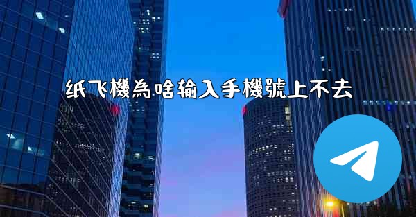 <b>纸飞機為啥输入手機號上不去</b>