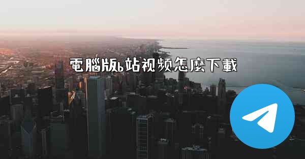 電腦版b站视频怎麼下載