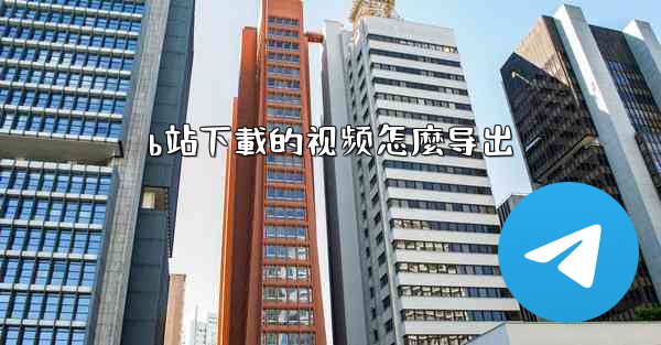 b站下載的视频怎麼导出