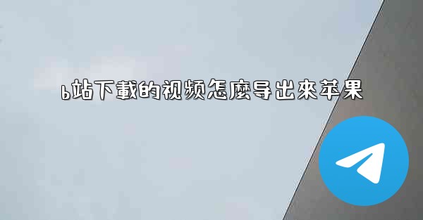 b站下載的视频怎麼导出來苹果