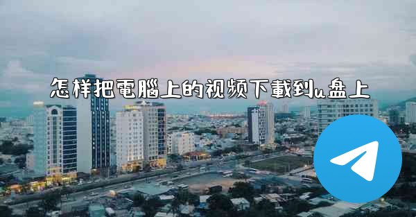 怎样把電腦上的视频下載到u盘上