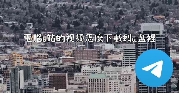 <b>電腦b站的视频怎麼下載到u盘裡</b>