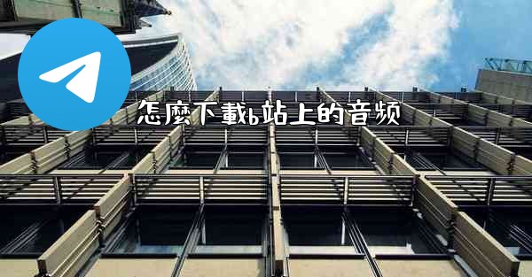 怎麼下載b站上的音频