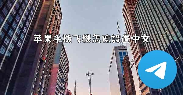 苹果手機飞機怎麼設置中文