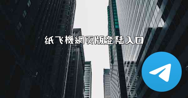 纸飞機網页版登陆入口