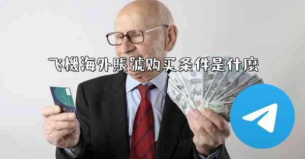 飞機海外賬號购买条件是什麼
