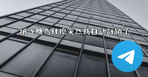 纸飞機為什麼突然就自动註销了