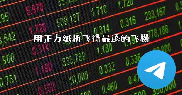 用正方纸折飞得最遠的飞機