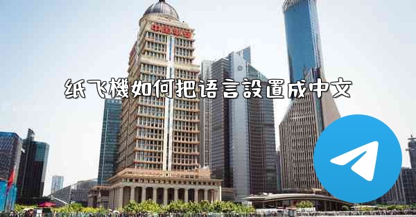 纸飞機如何把语言設置成中文
