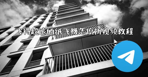 飞得超遠的纸飞機怎麼折视频教程