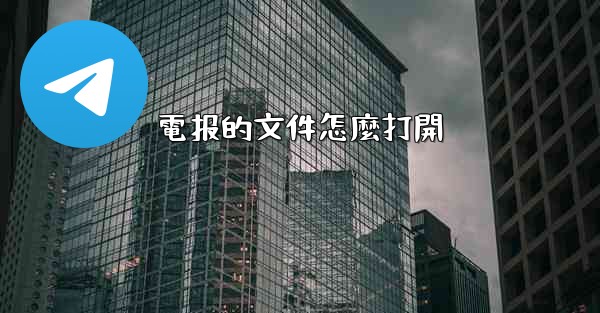 電报的文件怎麼打開