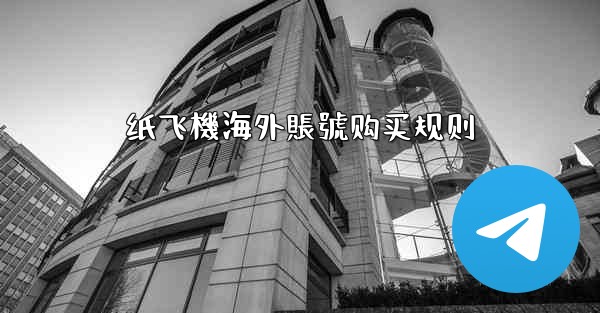 纸飞機海外賬號购买规则