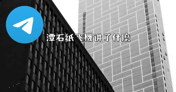 潭石纸飞機讲了什麼