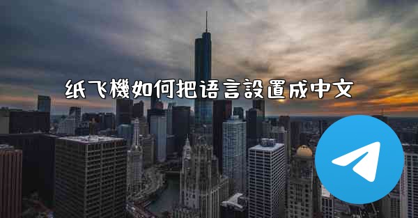 纸飞機如何把语言設置成中文