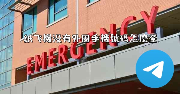 纸飞機没有外國手機號碼怎麼登