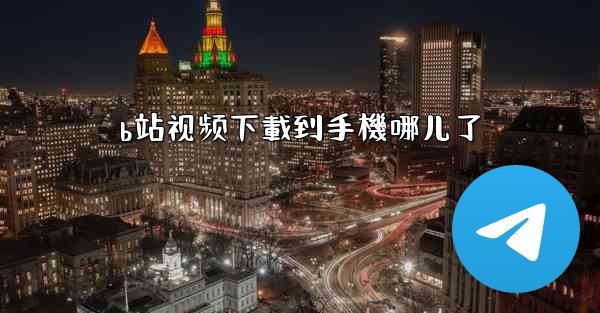 b站视频下載到手機哪儿了