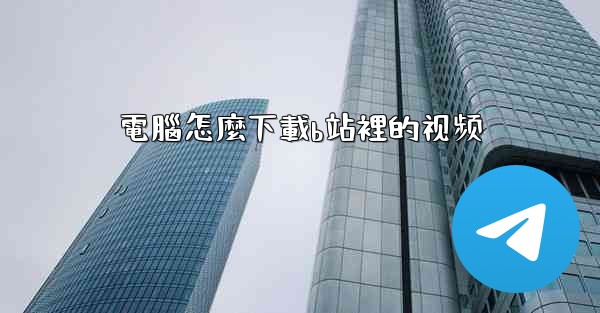 電腦怎麼下載b站裡的视频