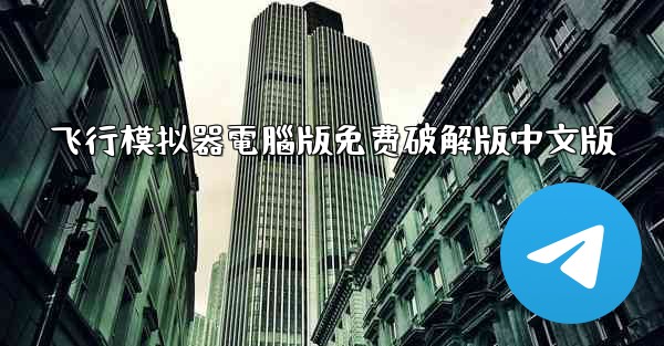 飞行模拟器電腦版免费破解版中文版