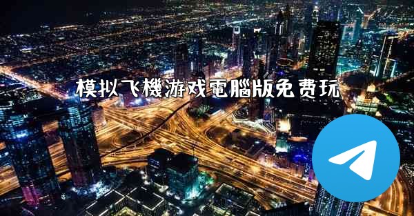 模拟飞機游戏電腦版免费玩