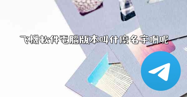 飞機軟件電腦版本叫什麼名字啊呢