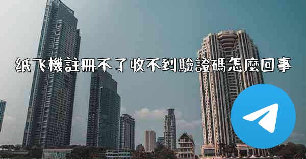 纸飞機註冊不了收不到驗證碼怎麼回事