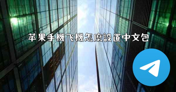 苹果手機飞機怎麼設置中文包