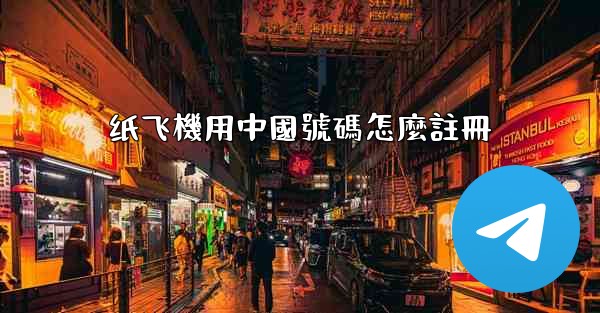 纸飞機用中國號碼怎麼註冊