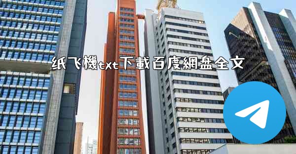 纸飞機txt下載百度網盘全文