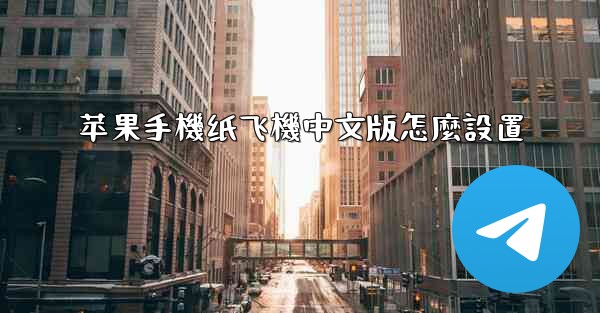 苹果手機纸飞機中文版怎麼設置