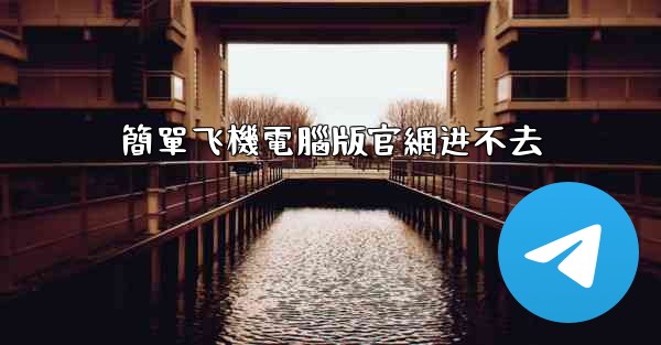 簡單飞機電腦版官網进不去