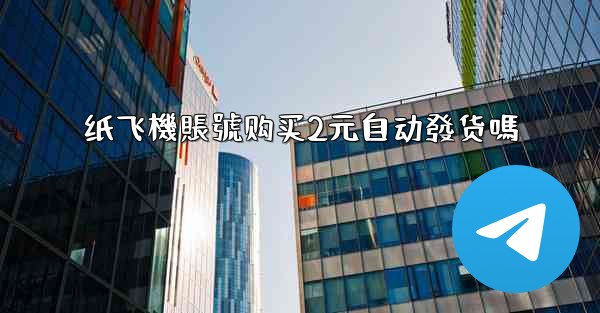 纸飞機賬號购买2元自动發货嗎